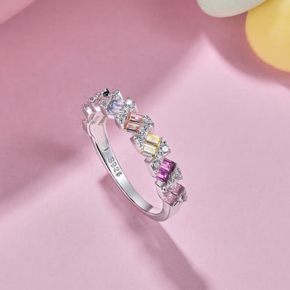 [Lucky Star]Delicate Vibrant Emerald Cut Daily Ring