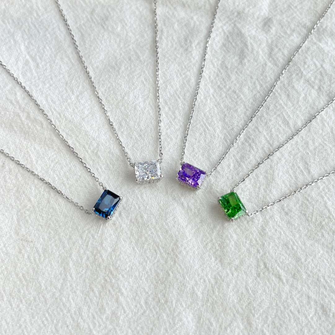 [Lucky Star]Luxurious Square Shape Colorful Necalack