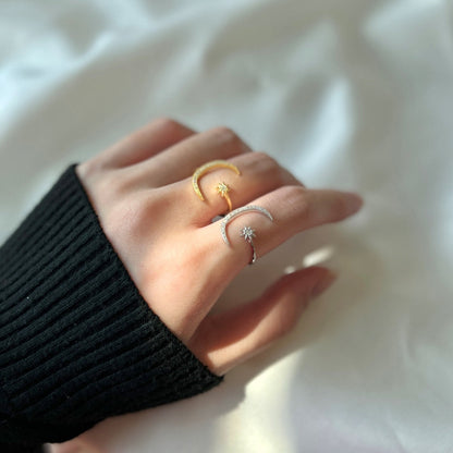 [Lucky Star]Eternity Moon & Star Ring