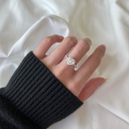 [Lucky Star]Eternity Splashy Romantic Heart Shape Lover Ring