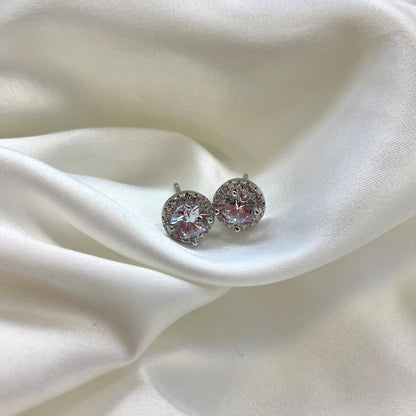 [Lucky Star]Classic Princess Round Shape Earrings