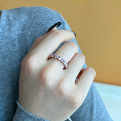 [Lucky Star]Eternity Round Cut Tennis Ring