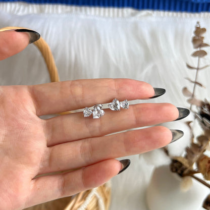 [Lucky Star]Double Heart-Shape Classic Princess Style Earrings