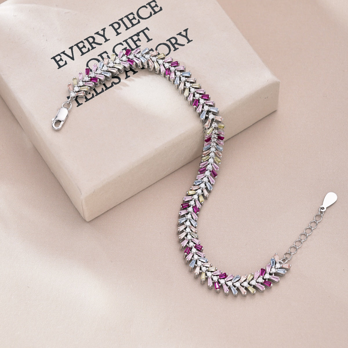 [Lucky Star]Dainty Radiant Emerald Cut Daily Bracelet