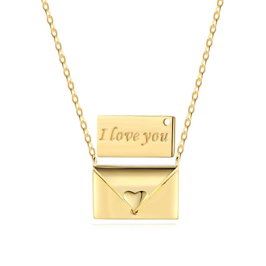 [Lucky Star]Envelope Heart Shape Mother's Day Necklace