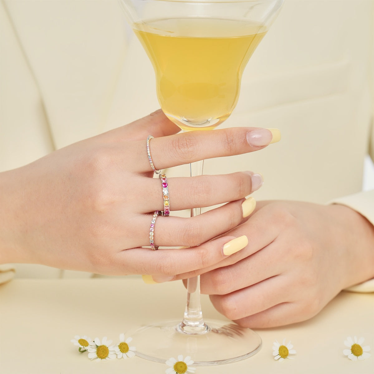 [Lucky Star]Elegant Vivid Round Cut Daily Ring