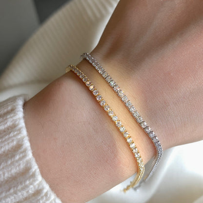 [Lucky Star]Radiant Shinning Princess Cut Tennis Bracelet