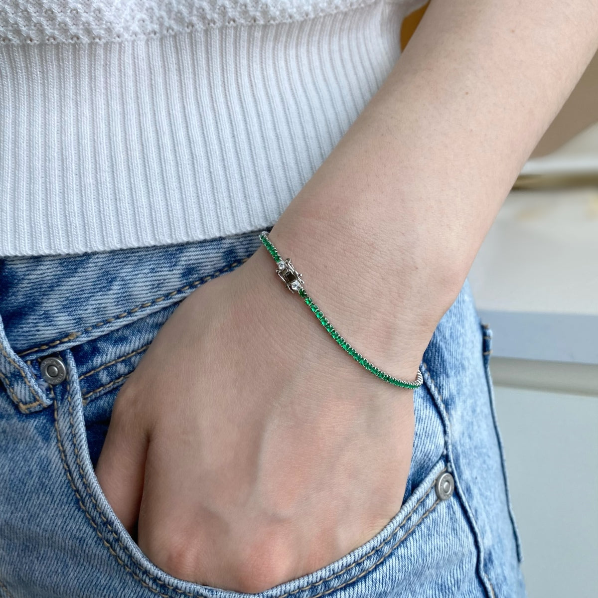 [Lucky Star]Dazzling Colorful Round Cut Daily Bracelet