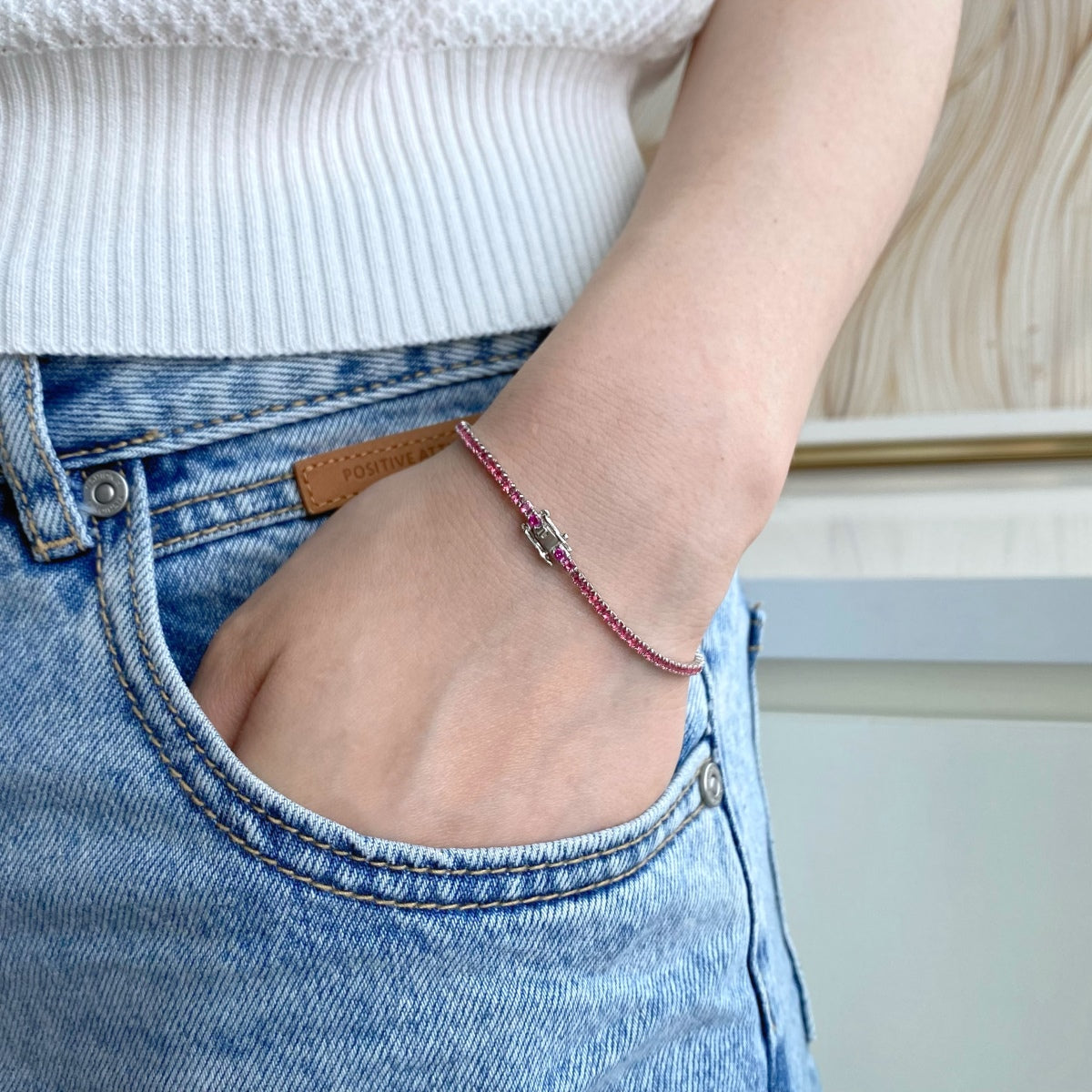 [Lucky Star]Dazzling Colorful Round Cut Daily Bracelet