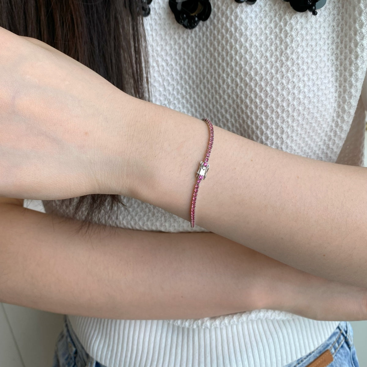 [Lucky Star]Dazzling Colorful Round Cut Daily Bracelet