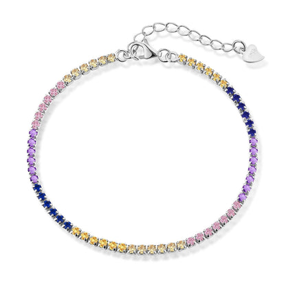 [Lucky Star]Radiant Shinning Princess Cut Tennis Bracelet