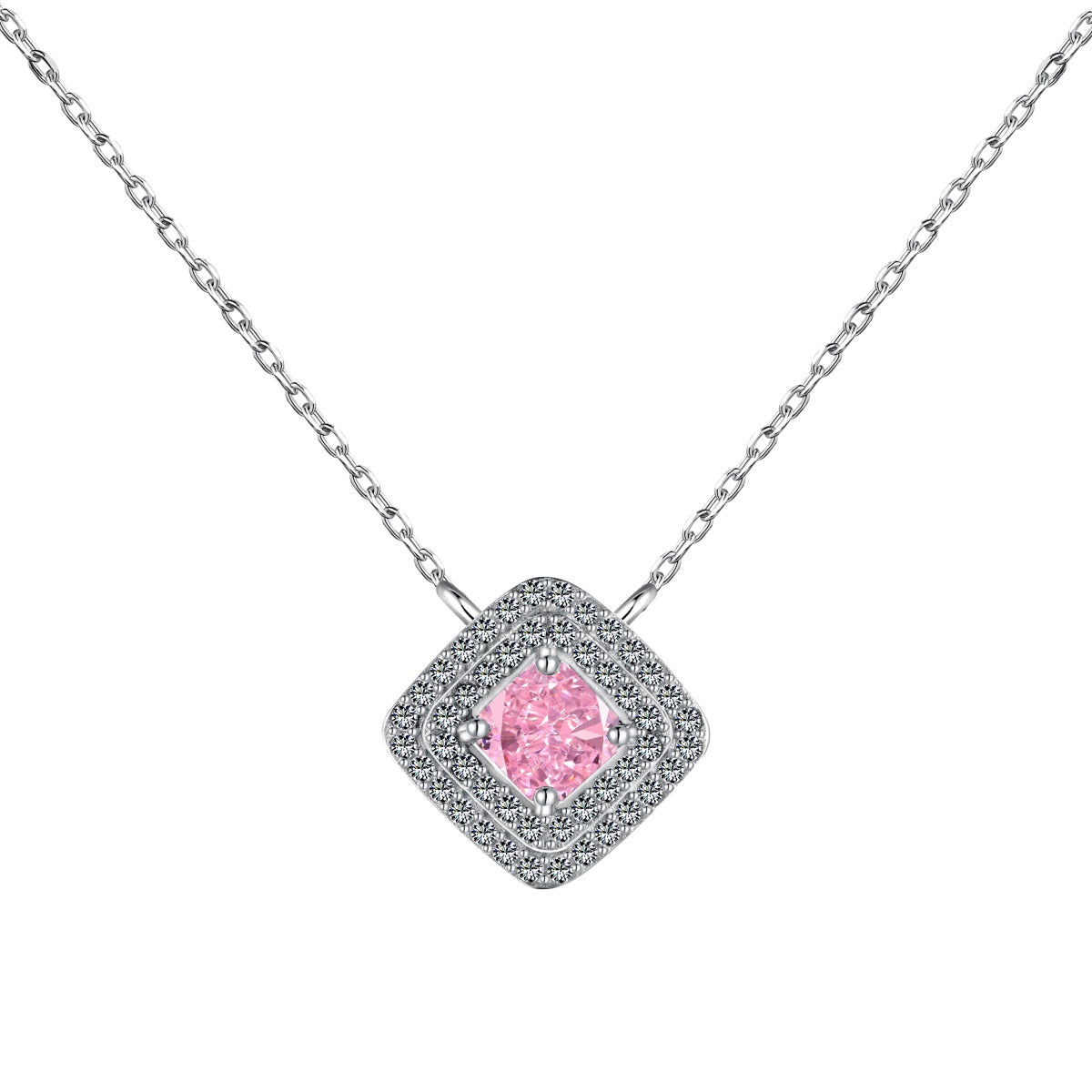 [Lucky Star]Sparkling Asscher Cut Necklace