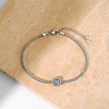 [Lucky Star]Luxurious Dazzling Square Shape Banquet Bracelet