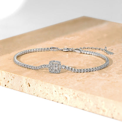 [Lucky Star]Luxurious Dazzling Square Shape Banquet Bracelet