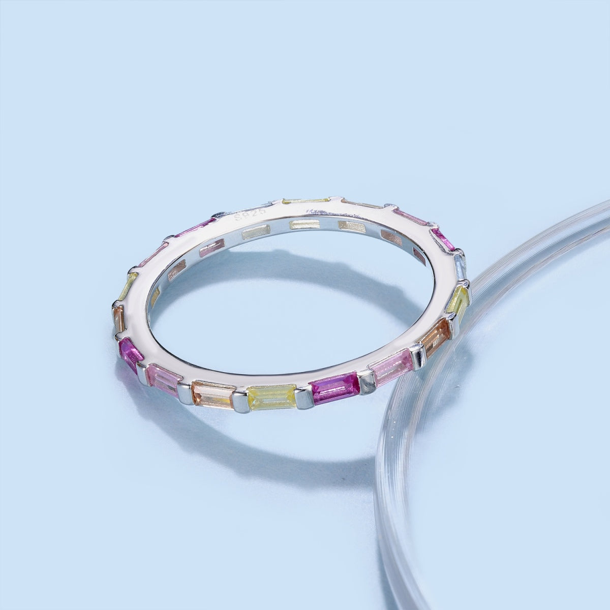 [Lucky Star]Exquisite Multicolored Emerald Cut Daily Ring