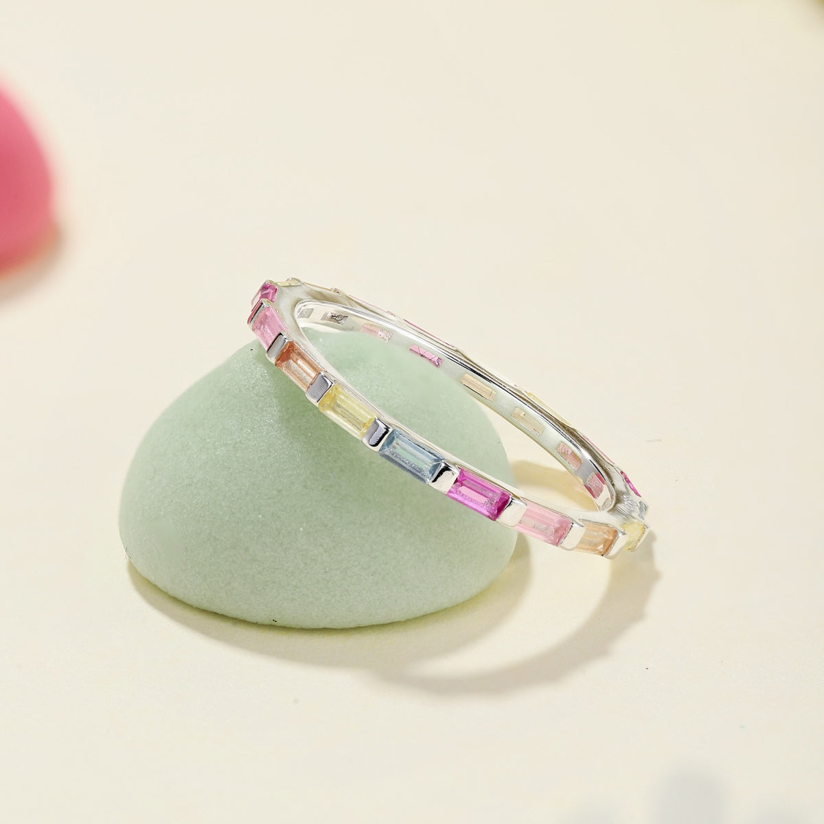 [Lucky Star]Exquisite Multicolored Emerald Cut Daily Ring