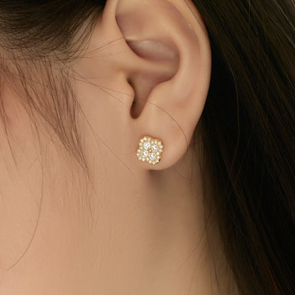 [Lucky Star]Four-Leaf Clover Flower Shaped Earrings