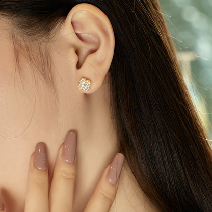 [Lucky Star]Four-Leaf Clover Flower Shaped Earrings