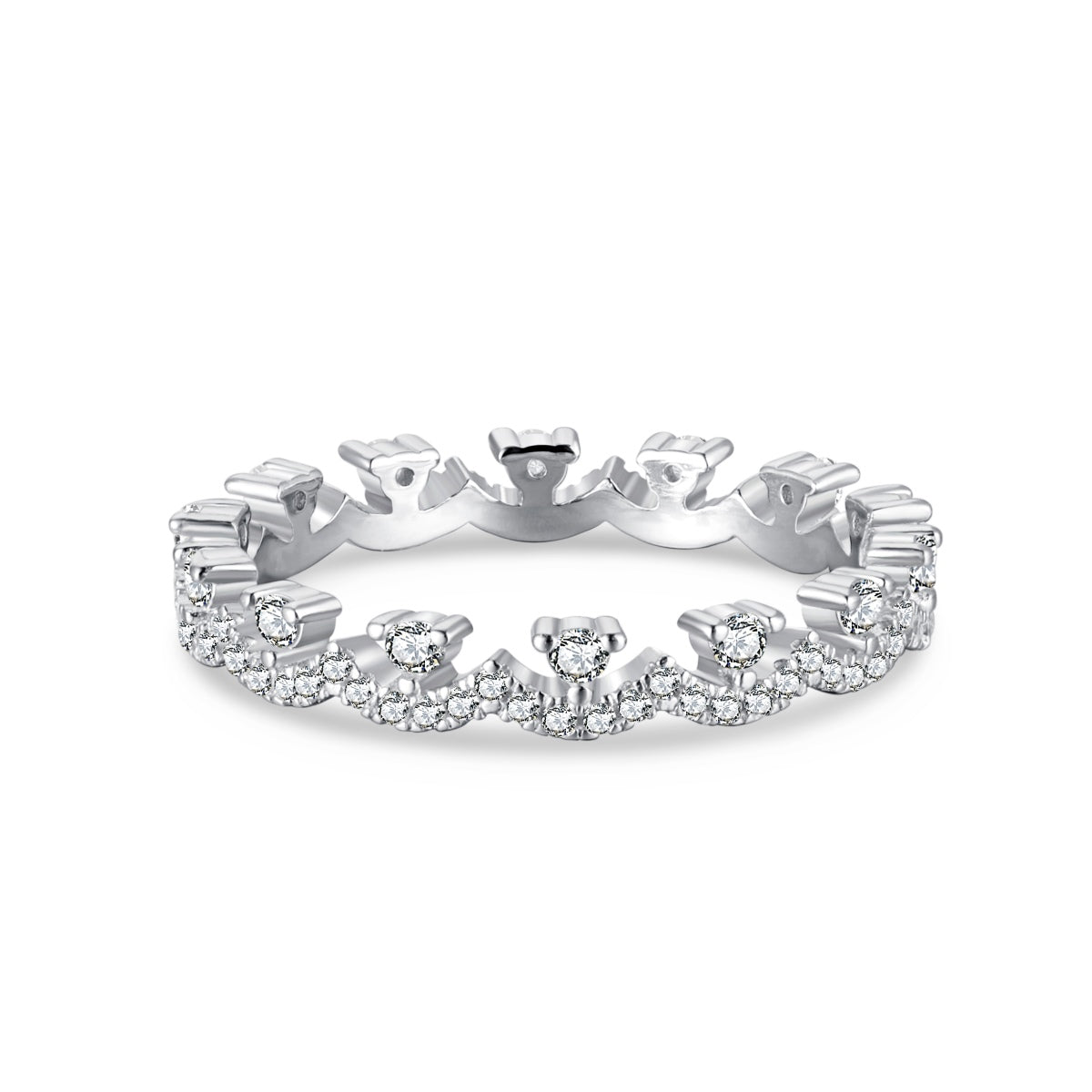 [Lucky Star]Elegant Resplendent Round Shape Party Ring