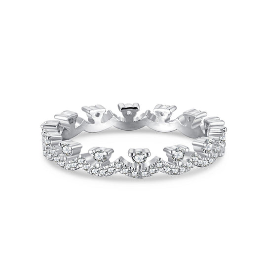 [Lucky Star]Elegant Resplendent Round Shape Party Ring