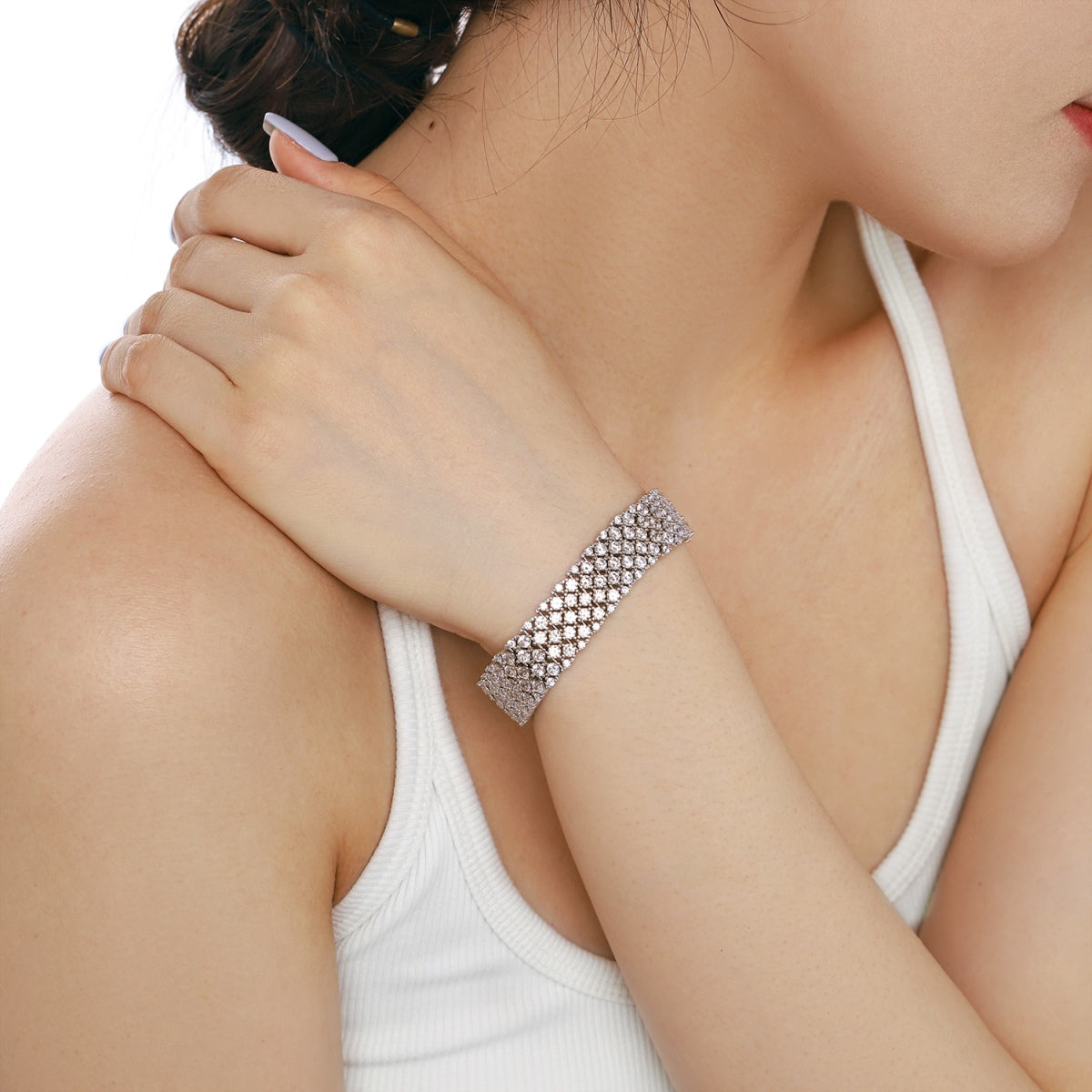 [Lucky Star]Ornate Elegant Round Cut Party Bracelet