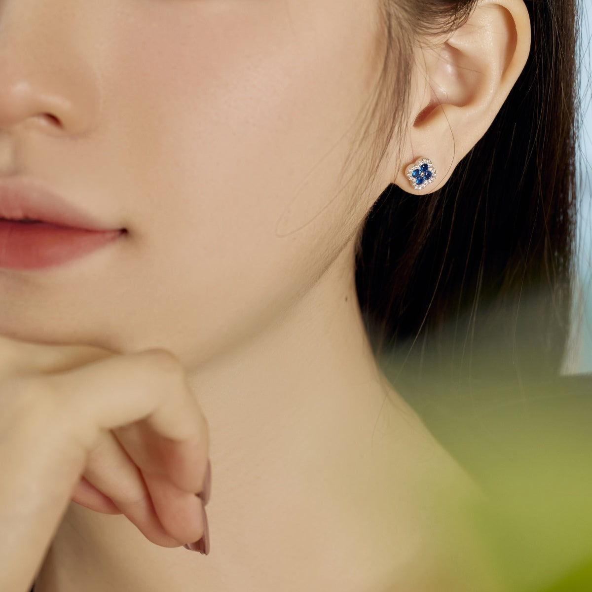 [Lucky Star]Four-Leaf Clover Flower Shaped Earrings