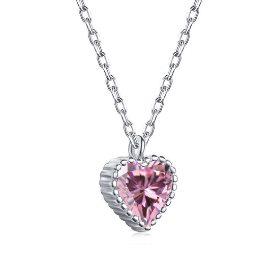 [Lucky Star]Ornate Heart Shape Necklace