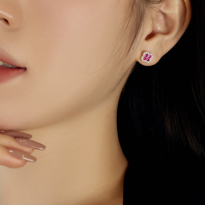 [Lucky Star]Four-Leaf Clover Flower Shaped Earrings