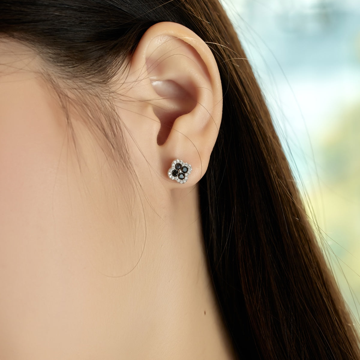 [Lucky Star]Four-Leaf Clover Flower Shaped Earrings