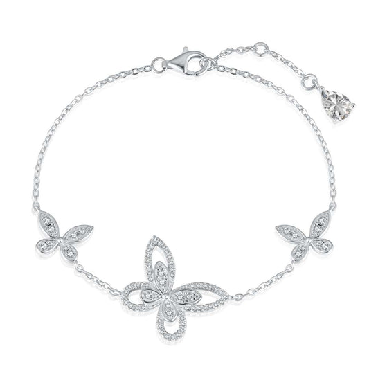 [Lucky Star]Delicate Butterfly Pendant Bracelet