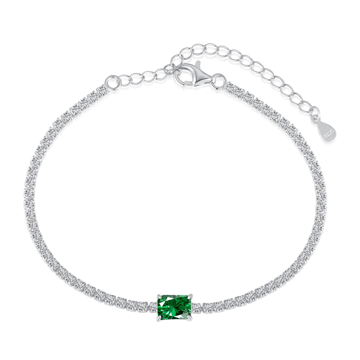 [Lucky Star]1.0 Carat Unique Emerald Cut Banquet Bracelet