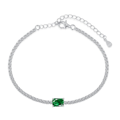 [Lucky Star]1.0 Carat Unique Emerald Cut Banquet Bracelet