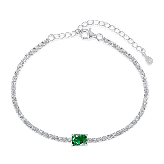 [Lucky Star]1.0 Carat Unique Emerald Cut Banquet Bracelet