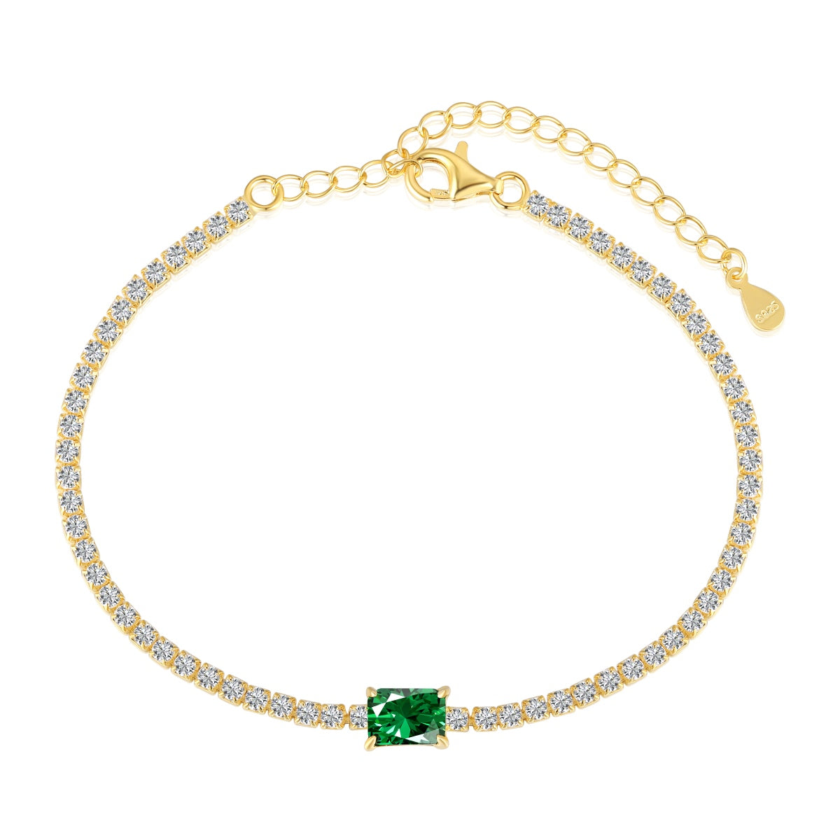 [Lucky Star]1.0 Carat Unique Emerald Cut Banquet Bracelet