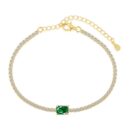 [Lucky Star]1.0 Carat Unique Emerald Cut Banquet Bracelet