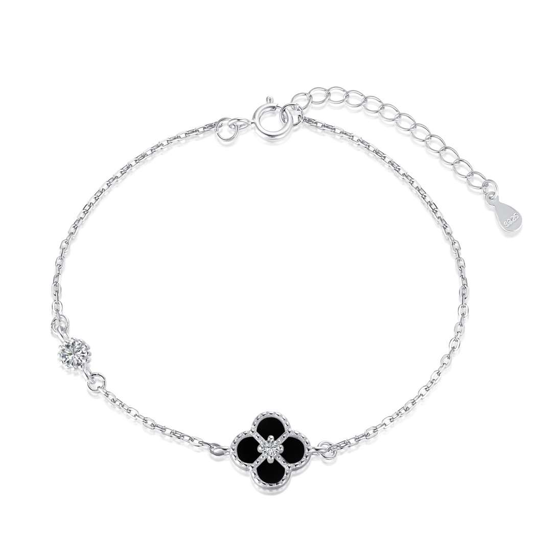[Lucky Star]Delicate Four Leaf Clover Bracelet