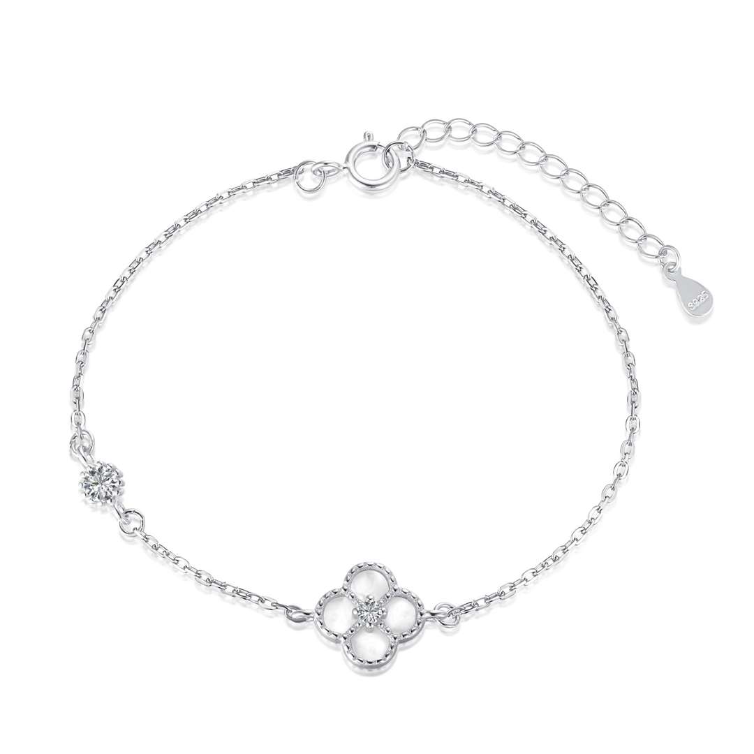 [Lucky Star]Delicate Four Leaf Clover Bracelet