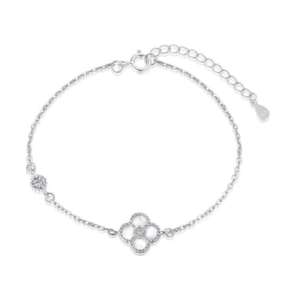 [Lucky Star]Delicate Four Leaf Clover Bracelet
