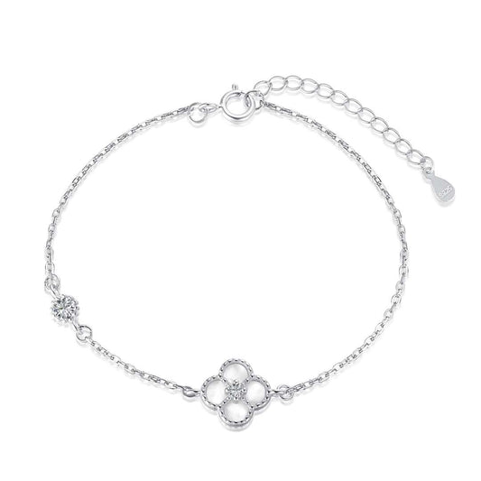 [Lucky Star]Delicate Four Leaf Clover Bracelet