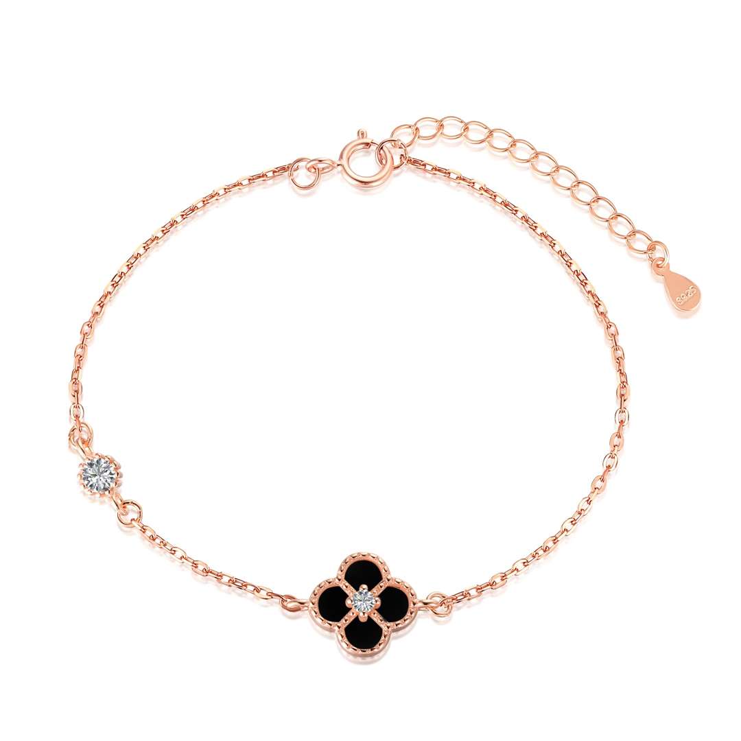 [Lucky Star]Delicate Four Leaf Clover Bracelet