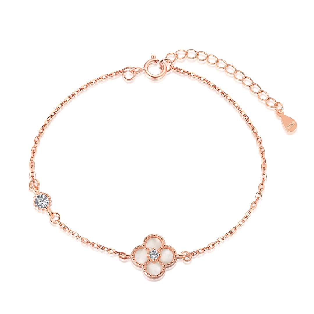 [Lucky Star]Delicate Four Leaf Clover Bracelet