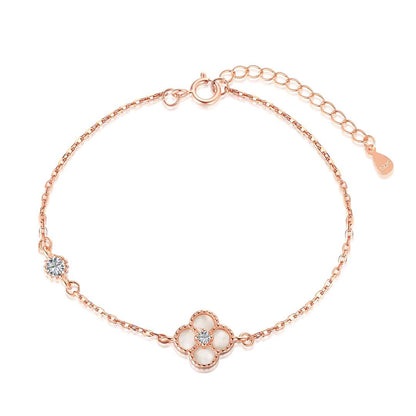 [Lucky Star]Delicate Four Leaf Clover Bracelet