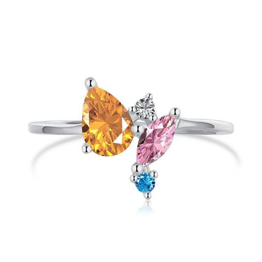 [Lucky Star]Radiant Colorful Multi Cut Daily Ring