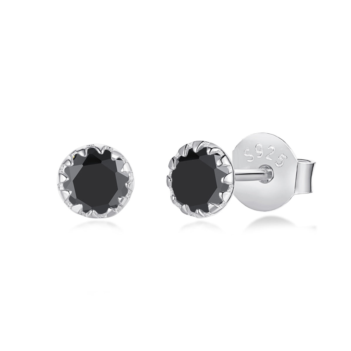 [Lucky Star]Sparkling Colorful Round Shape Earrings