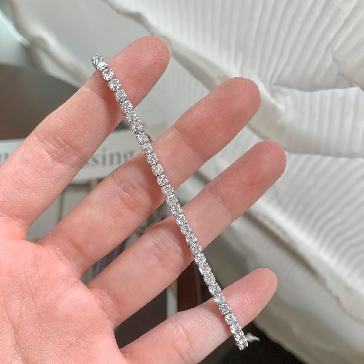 [Lucky Star]Sparkling Round Cut Daily Bracelet