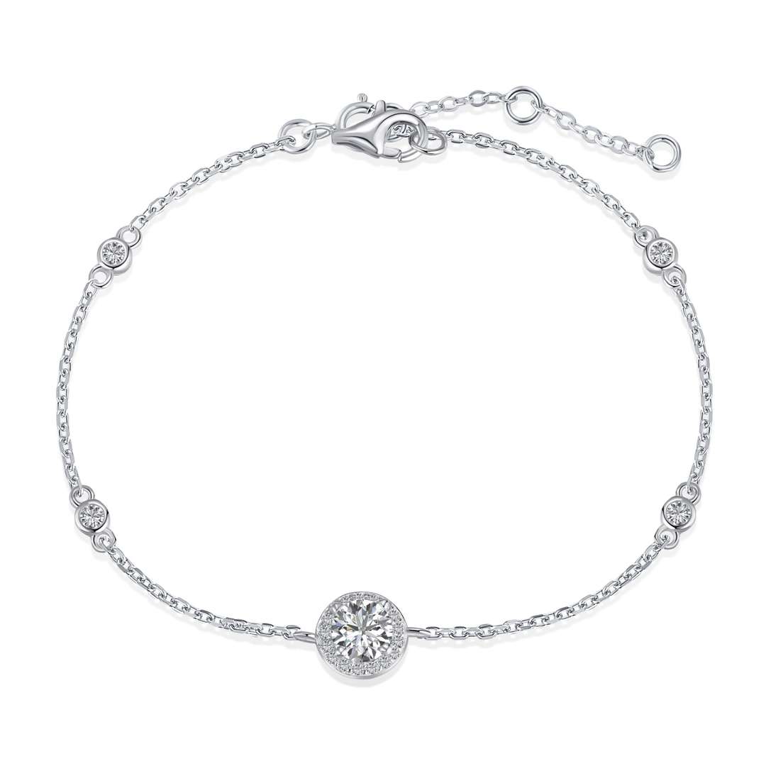[Lucky Star]Dazzling Round Cut Shape Bracelet