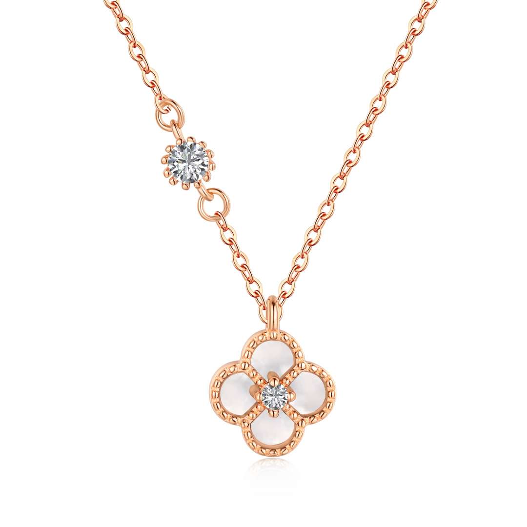 [Lucky Star]Delicate Flower Shape Necklace