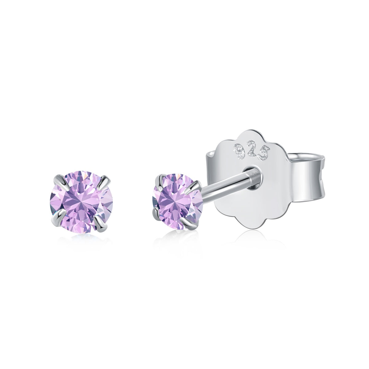 [Lucky Star]Delicate Solitaire Earrings