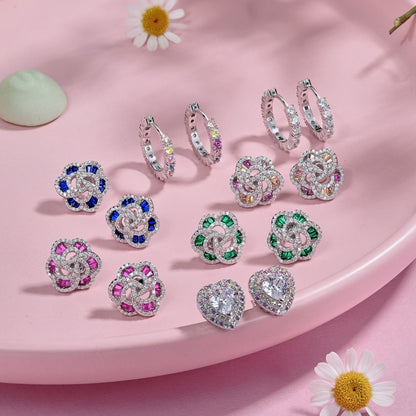 [Lucky Star]Exquisite Flower Shape Daily Earrings