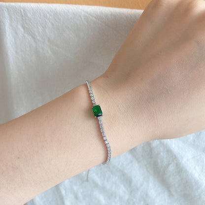 [Lucky Star]1.0 Carat Unique Emerald Cut Banquet Bracelet